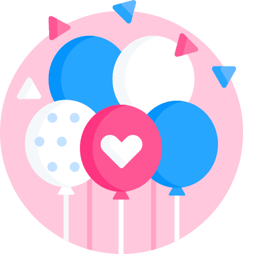 Balloons celebration party heart icon Balloons celebration party heart icon