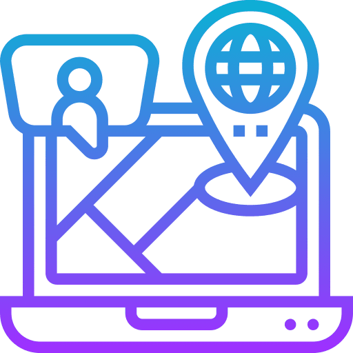 Map digital placeholder digital nomad icon