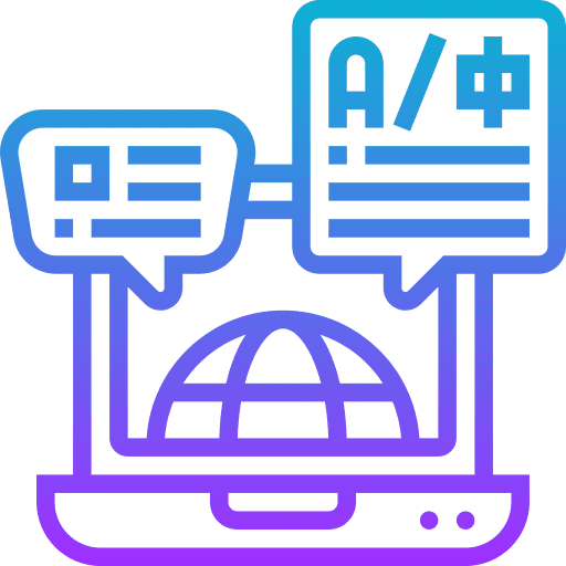 Translation language learning dialogue icon