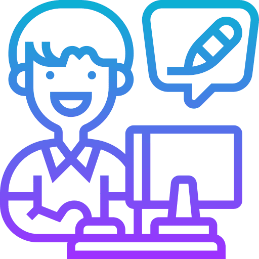 Writer creator man editor icon
