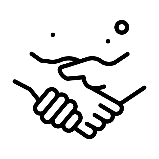 Deal agree hands partnership handshake icon