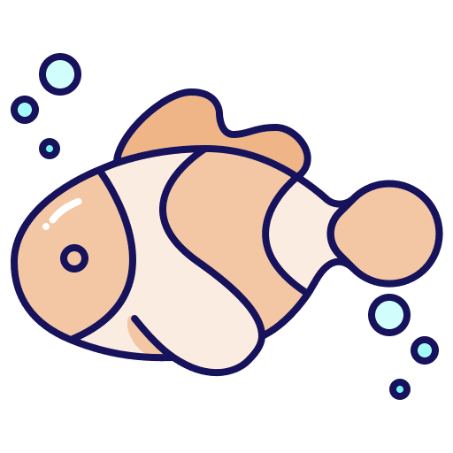 Clown fish nature sea life aquatic icon