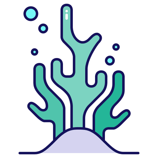Coral reef coral reef aquatic sea life icon