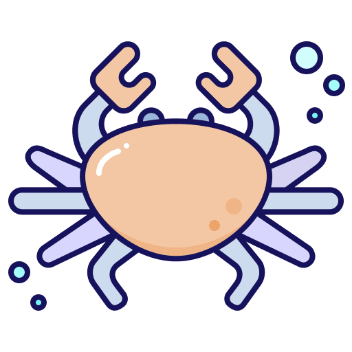 Crab ocean seafood animal kingdom icon Crab ocean seafood animal kingdom icon