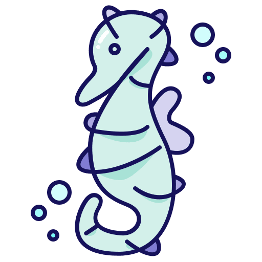 Sea horse animal kingdom wild life animals icon