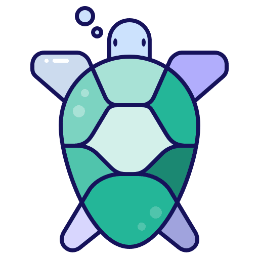 Sea turtle zoo wild life aquatic icon