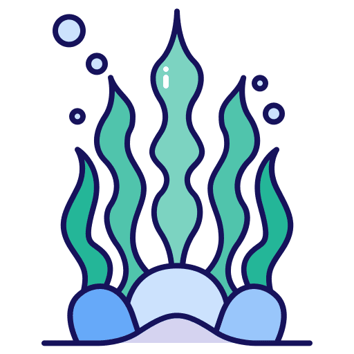 Seagrass ocean algae plants icon