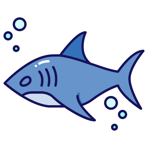 Shark sea life sea animal wild life icon