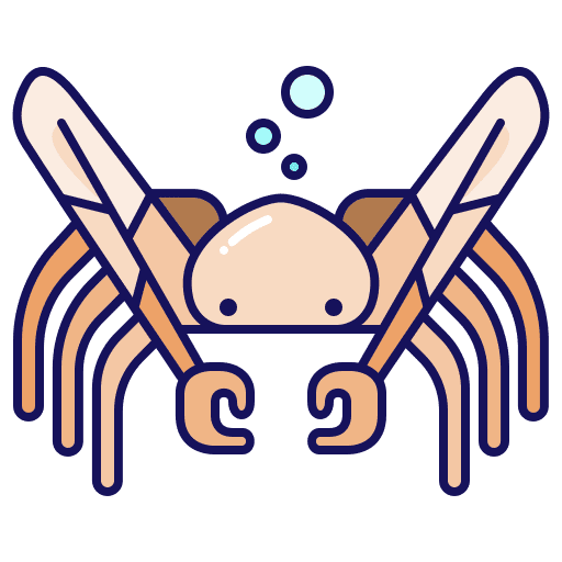 Crab spider marine animals icon Crab spider marine animals icon