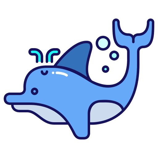 Dolphin mammal water zoo icon Dolphin mammal water zoo icon