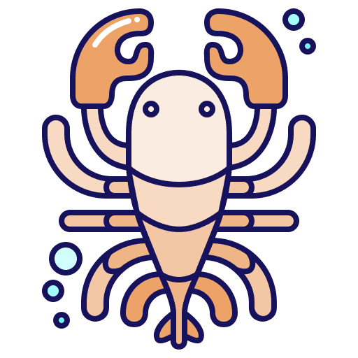 Lobster food and restaurant nutrition sea food icon Lobster food and restaurant nutrition sea food icon
