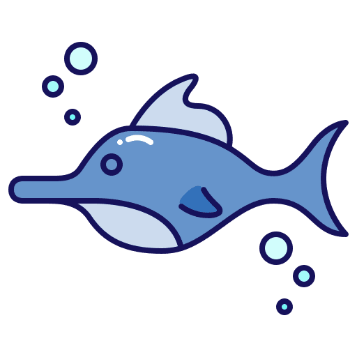 Marlin healthy food and restaurant food icon Marlin healthy food and restaurant food icon