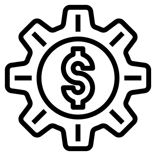 Configuration asset management process investment icon Configuration asset management process investment icon