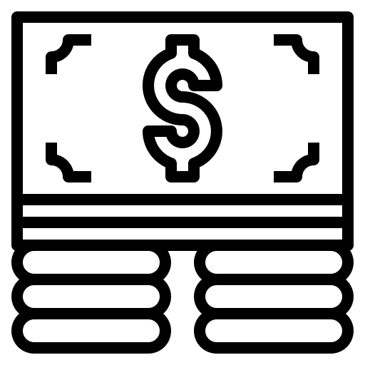 Money stack currency financing icon