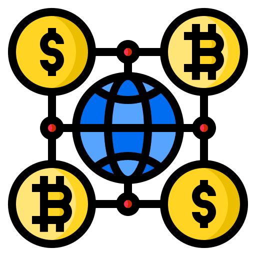 Network diversification bitcoin worldwide icon