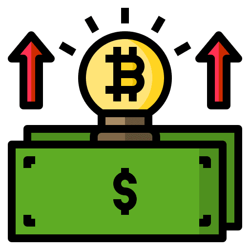 Think executive cryptocurrency bank icon