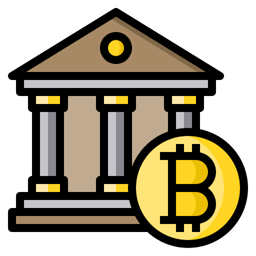 Bank business and finance banking cryptocurrency icon Bank business and finance banking cryptocurrency icon