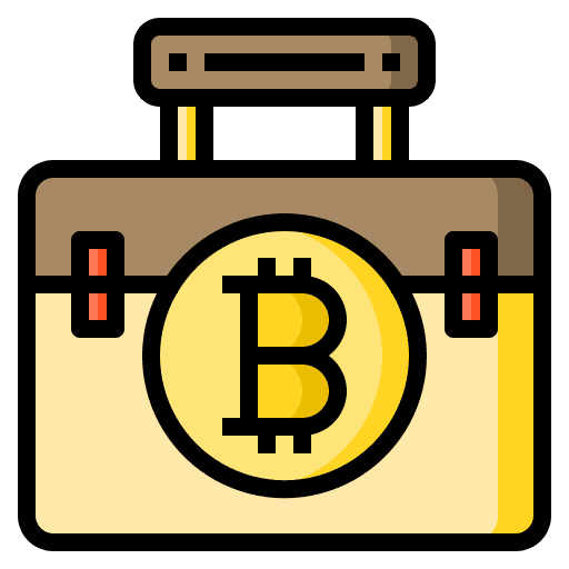 Briefcase portfolio cryptocurrency business icon Briefcase portfolio cryptocurrency business icon