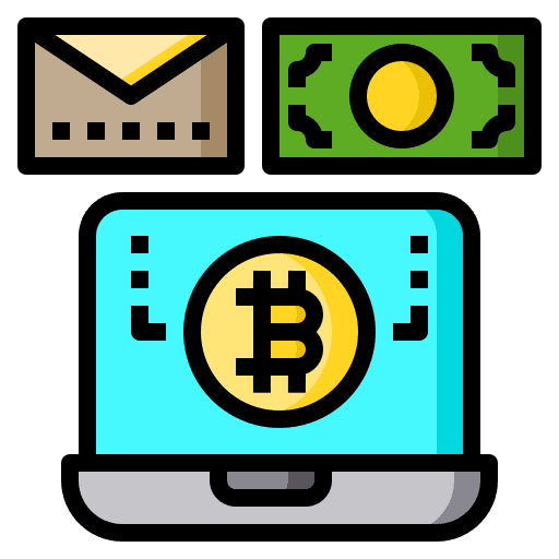 Online business bitcoin coin payment method icon Online business bitcoin coin payment method icon
