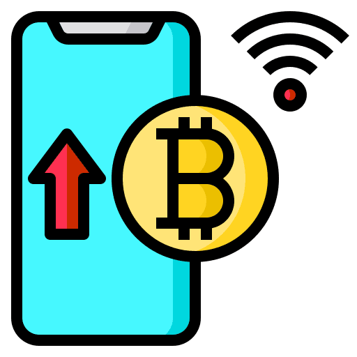 Smartphone money transfer business and finance online payment icon Smartphone money transfer business and finance online payment icon