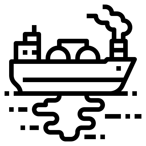 Oil tanker water pollution petroleum transportation icon Oil tanker water pollution petroleum transportation icon