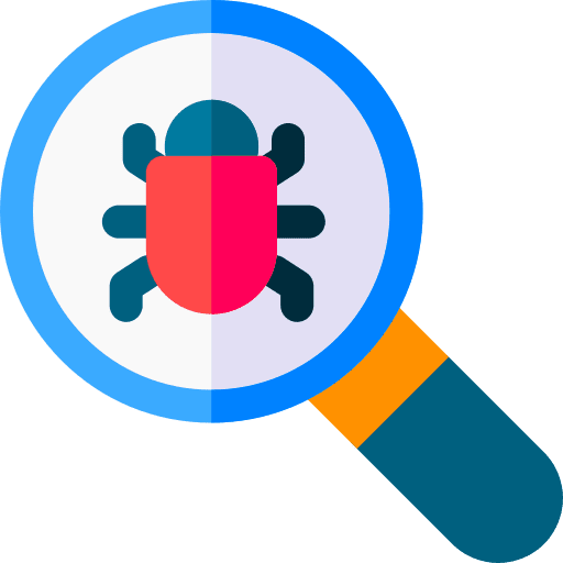 Bug bug protection virus icon