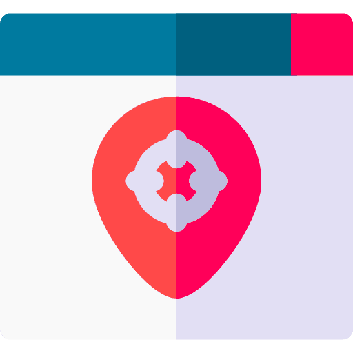 Location webpage target seo and web icon Location webpage target seo and web icon