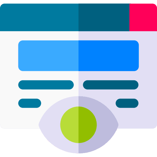Monitoring browser eye website icon Monitoring browser eye website icon