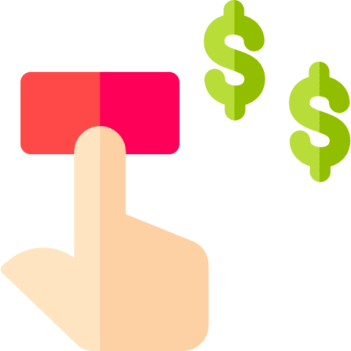 Pay per click ppc monetize dollar icon Pay per click ppc monetize dollar icon