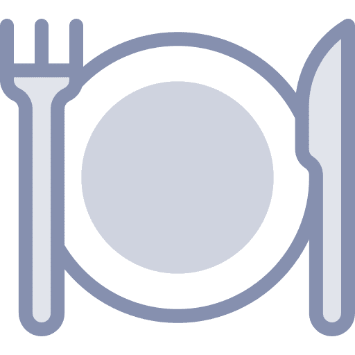 Restaurant food knife dish icon