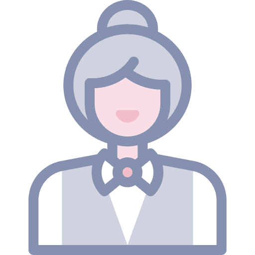 Waitress professions and jobs food service waitress icon