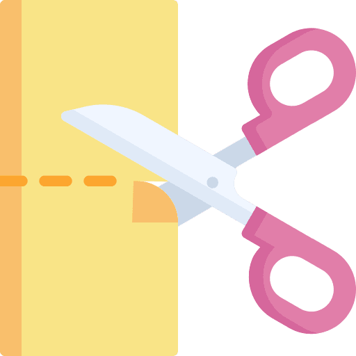 Cutting textile sewing scissors icon
