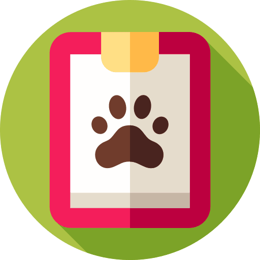 Clipboard animals healthcare and medical diagnostic icon
