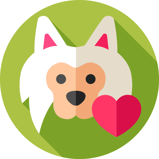 Love dog heart pet icon Love dog heart pet icon