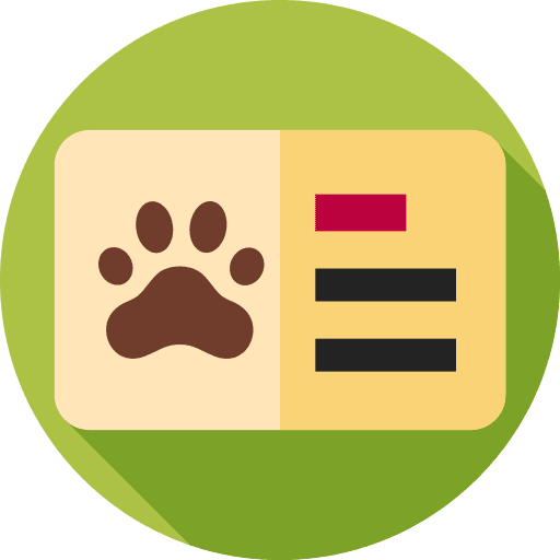 Member card paw print id card pet icon Member card paw print id card pet icon
