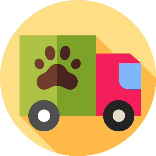Truck transport pet transportation icon Truck transport pet transportation icon