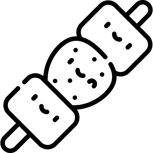 Fruit fruit dip skewer icon