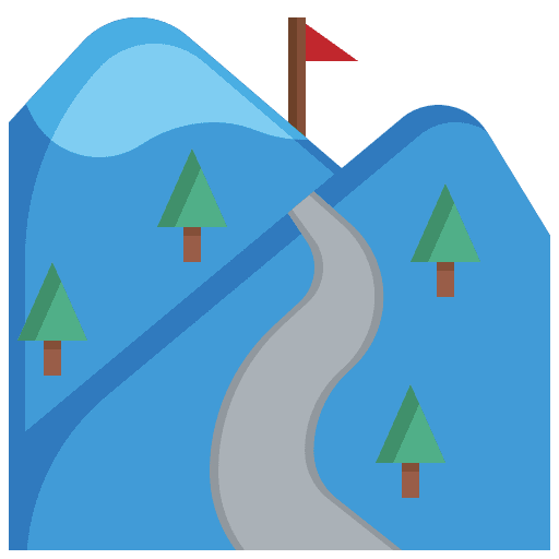 Slope flags skiing slope icon