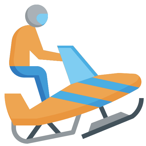 Snowmobile extreme transportation sports icon