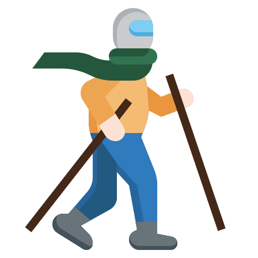 Walking backpack people outdoor icon
