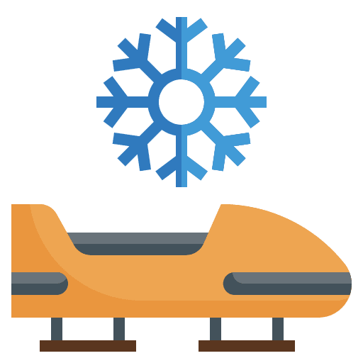 Sledge snow transport christmas icon Sledge snow transport christmas icon