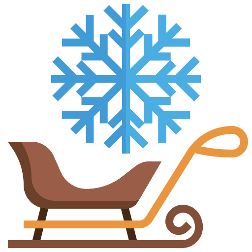 Sledge winter sports transport transportation icon Sledge winter sports transport transportation icon