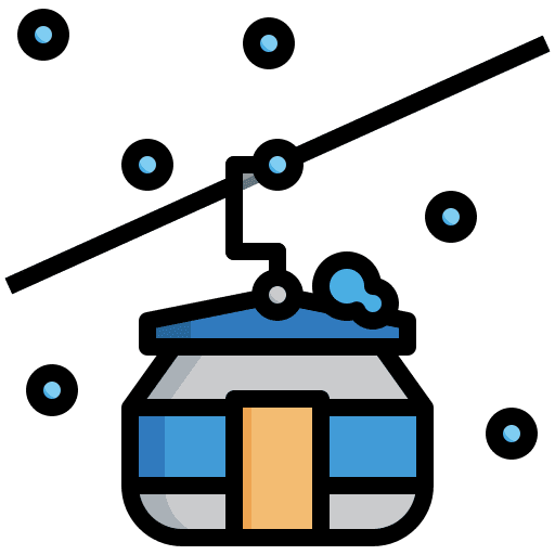 Cable car cabin cable car cabin transportation ski lift icon