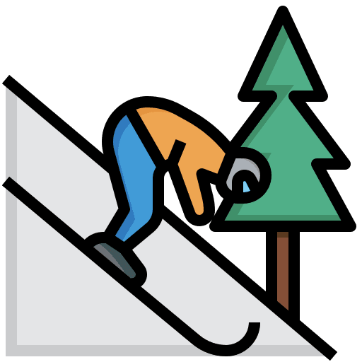Cross country winter sports skiing mountain sports icon
