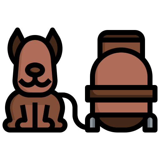 Dog sled sledge dog transport icon Dog sled sledge dog transport icon