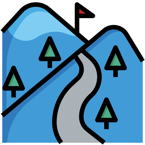 Slope winter sports slope sports and competition icon
