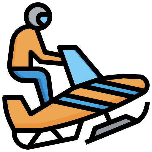Snowmobile sports snowmobile guide icon