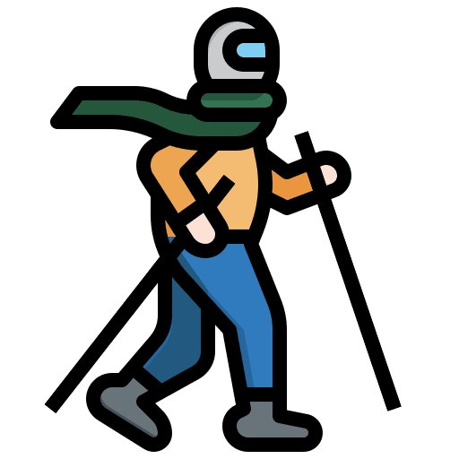 Walking adventure sport outdoor icon