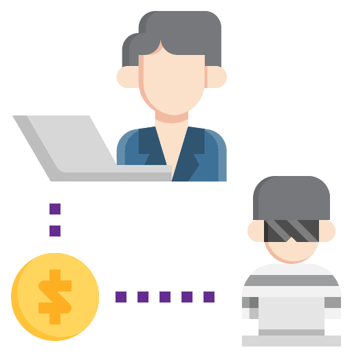 Robbery robbery coercion extortion icon