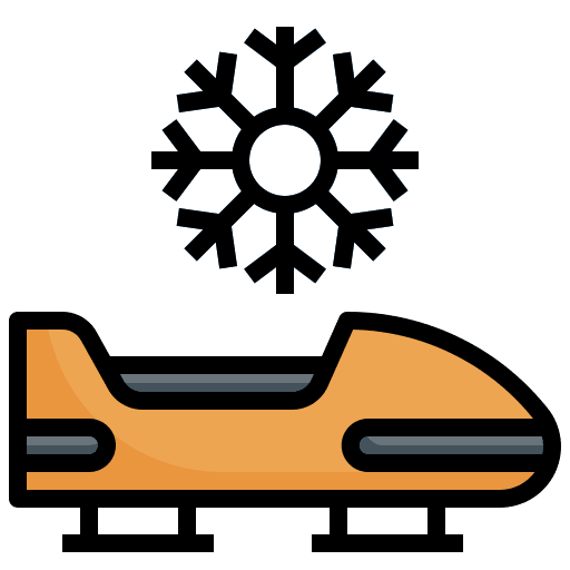 Sledge transport sled christmas icon Sledge transport sled christmas icon